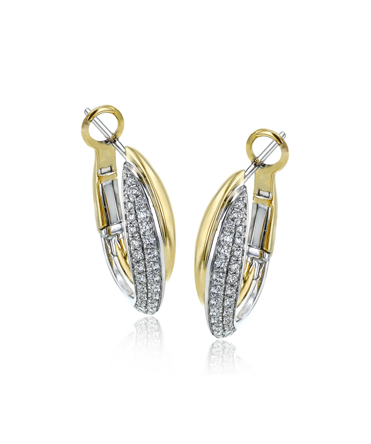 Simon G.- CLIO HOOP EARRINGS IN 18K GOLD WITH DIAMONDS