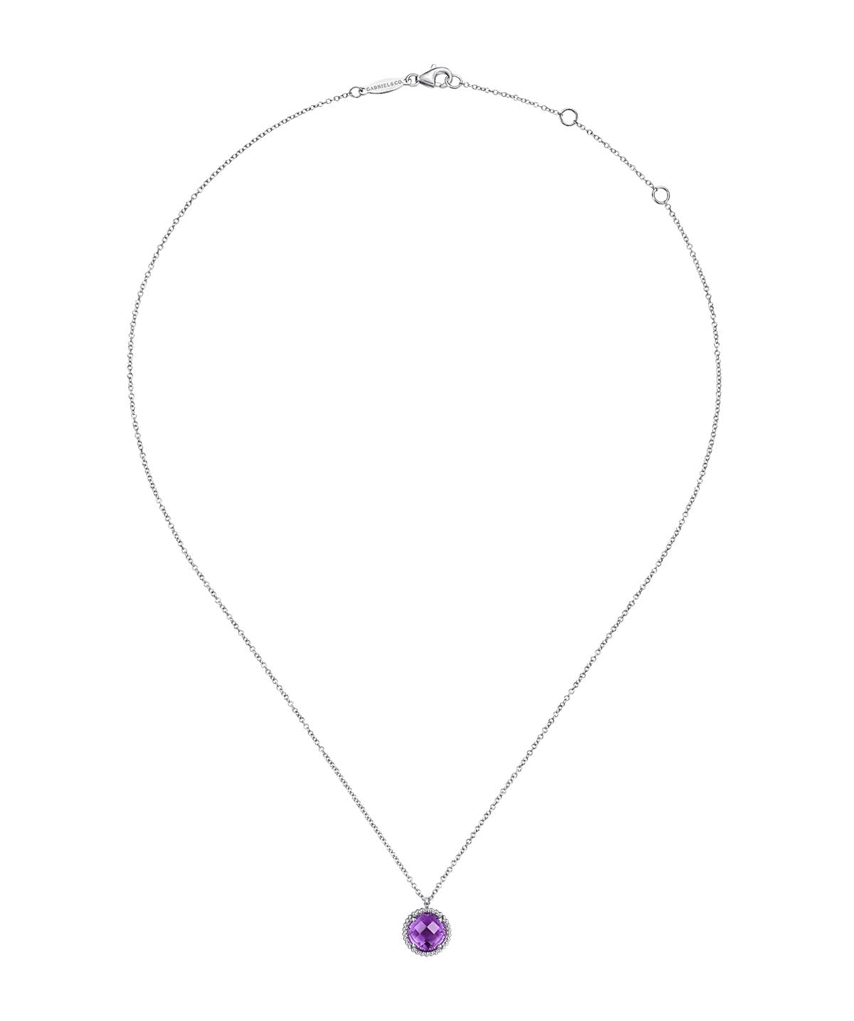 925 Sterling Silver Bujukan Amethyst Pendant Necklace