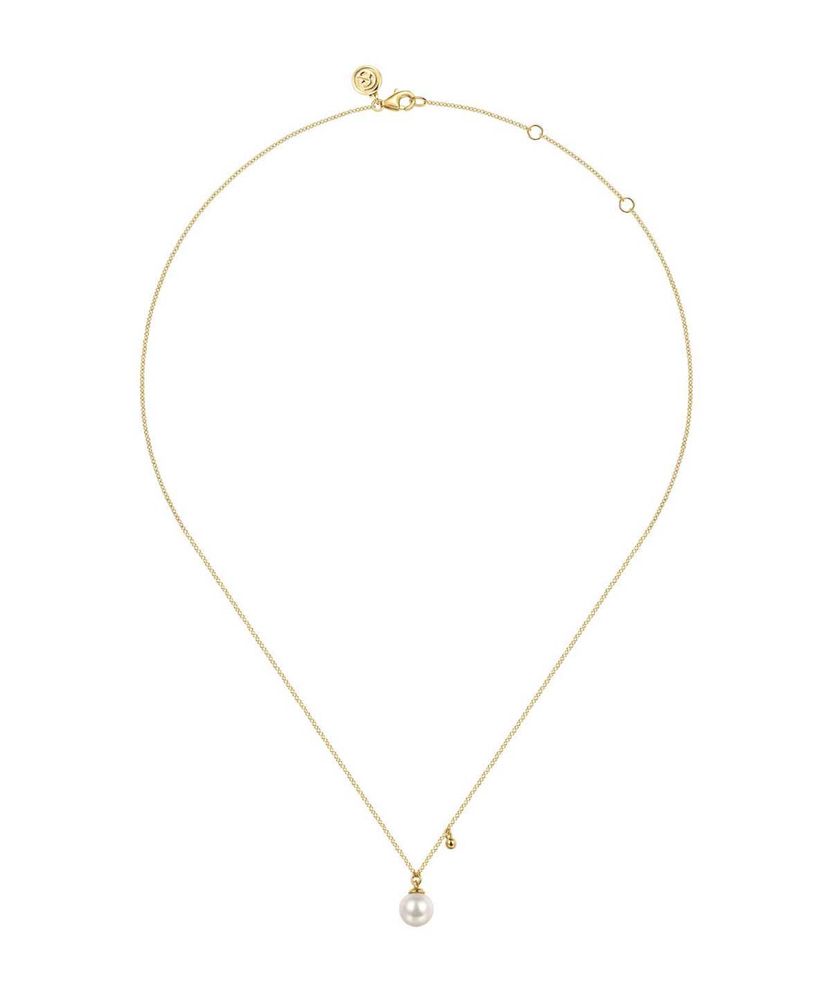 14K Yellow Gold Pearl Drop Necklace