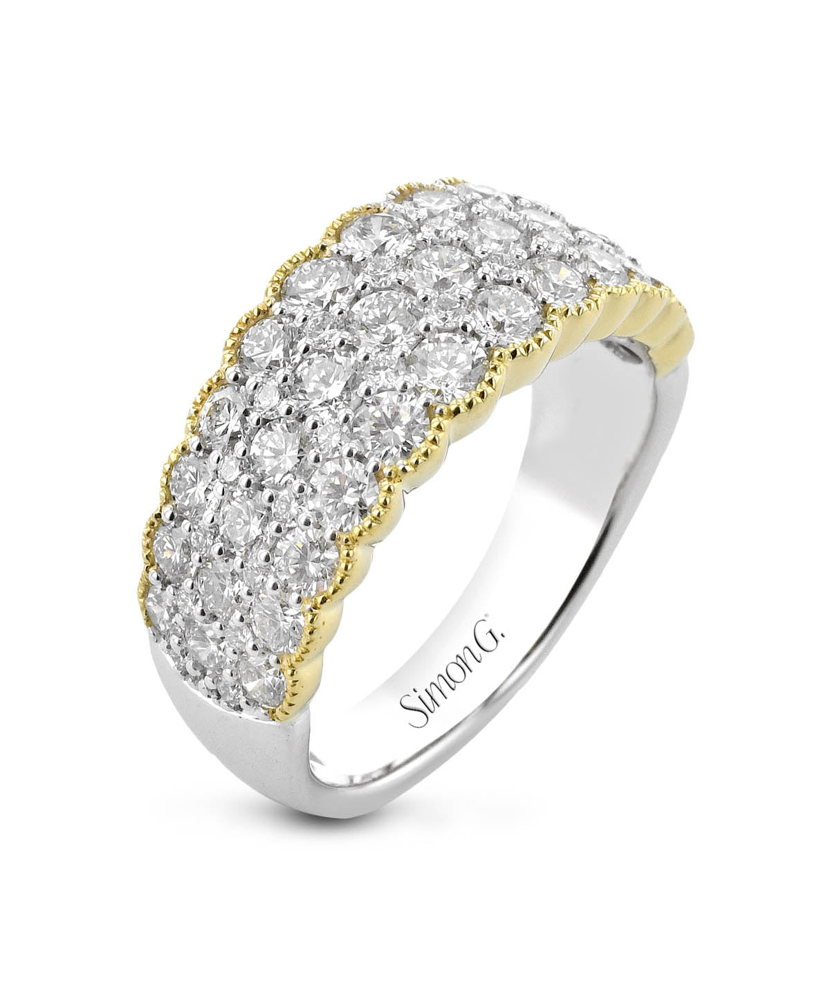 Simon G.- FASHION RING IN 18K GOLD WITH DIAMONDS