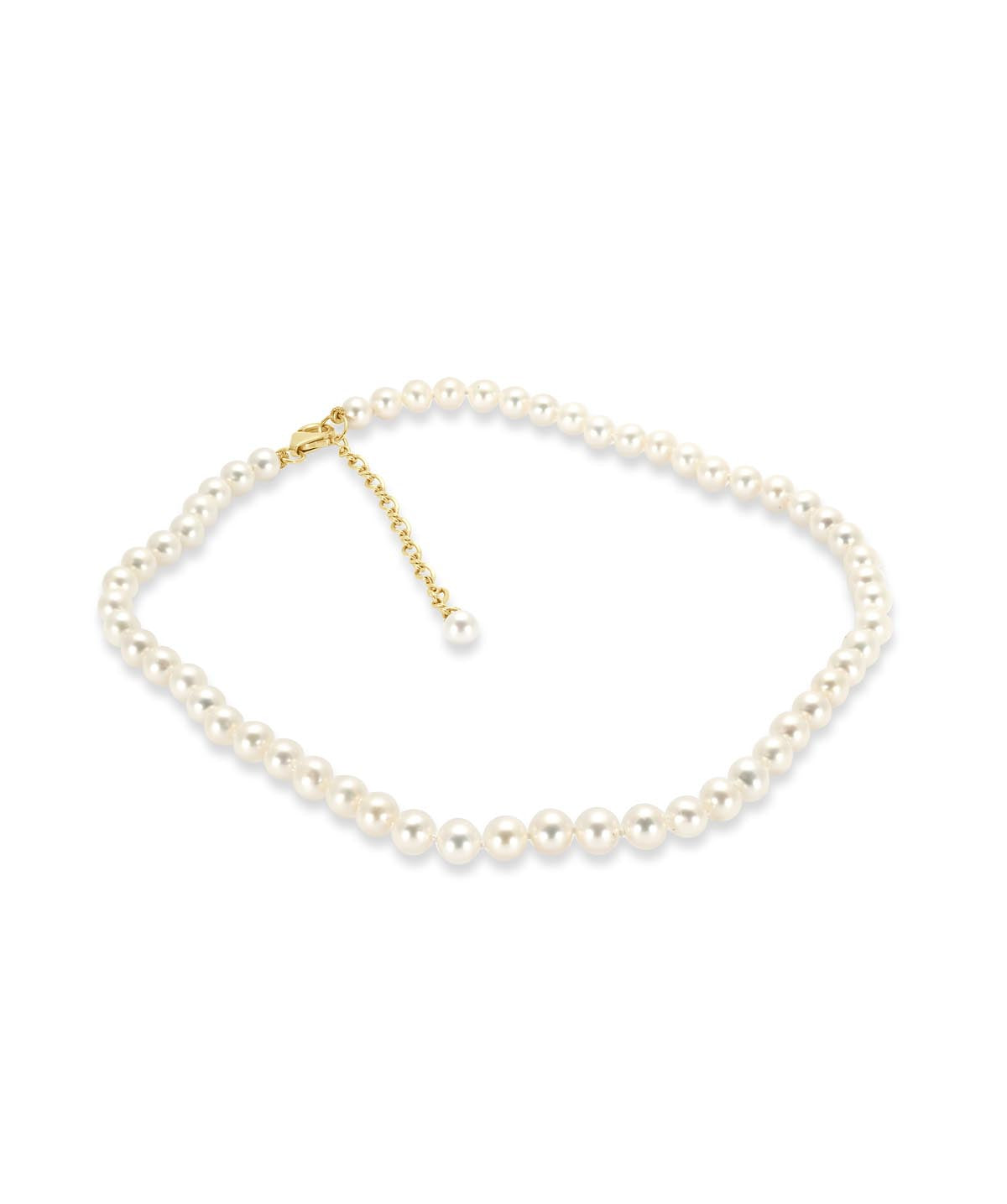 Freshwater Cultured Pearl Single Strand Necklace with 14K Yellow Gold Clasp