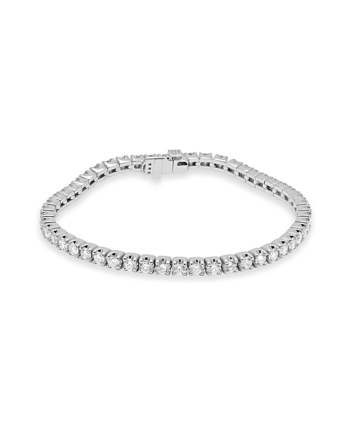 14K White Gold Diamond Tennis Bracelet 5.65cttw