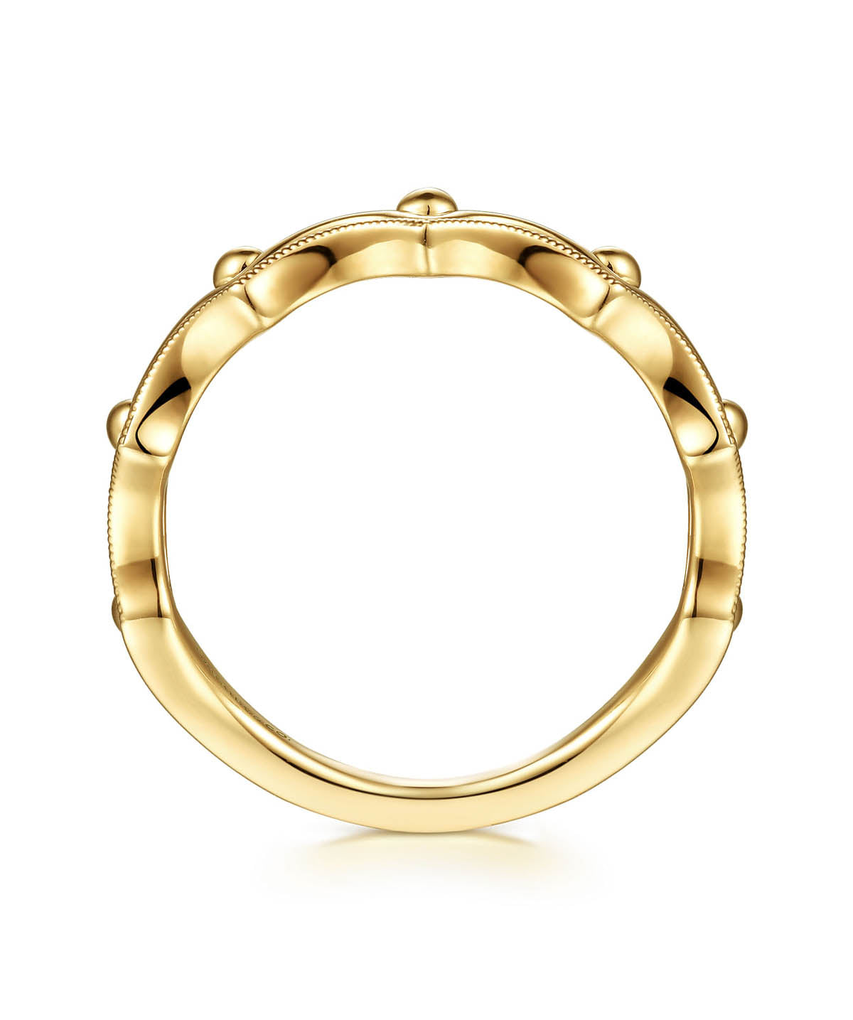 14K Yellow Gold Crown Bujukan Stackable Ring