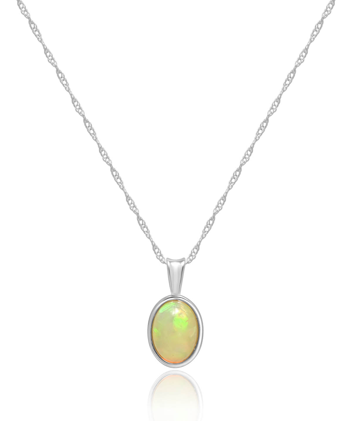 Sterling Silver 1.00ct Opal Pendant
