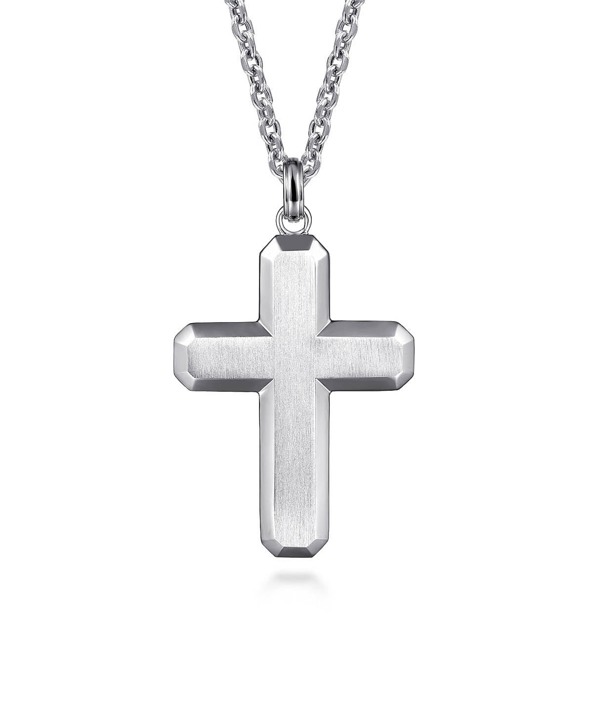 925 Sterling Silver Geometric Cross Pendant