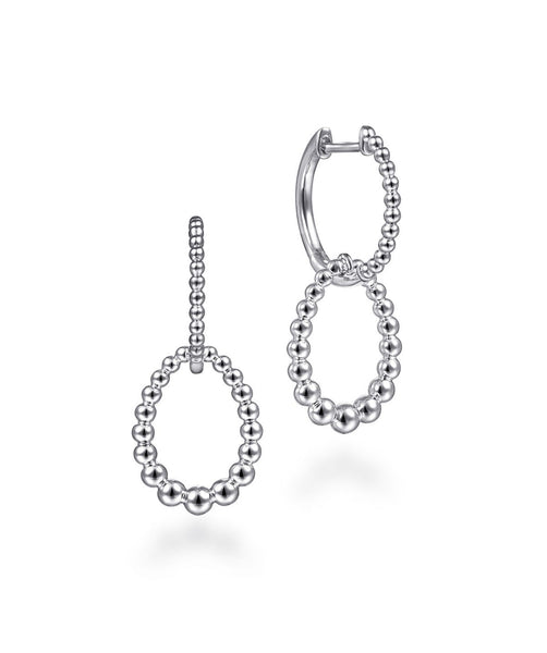 925 Sterling Silver Bujukan Huggie Drop Earrings Bellman Jewelers