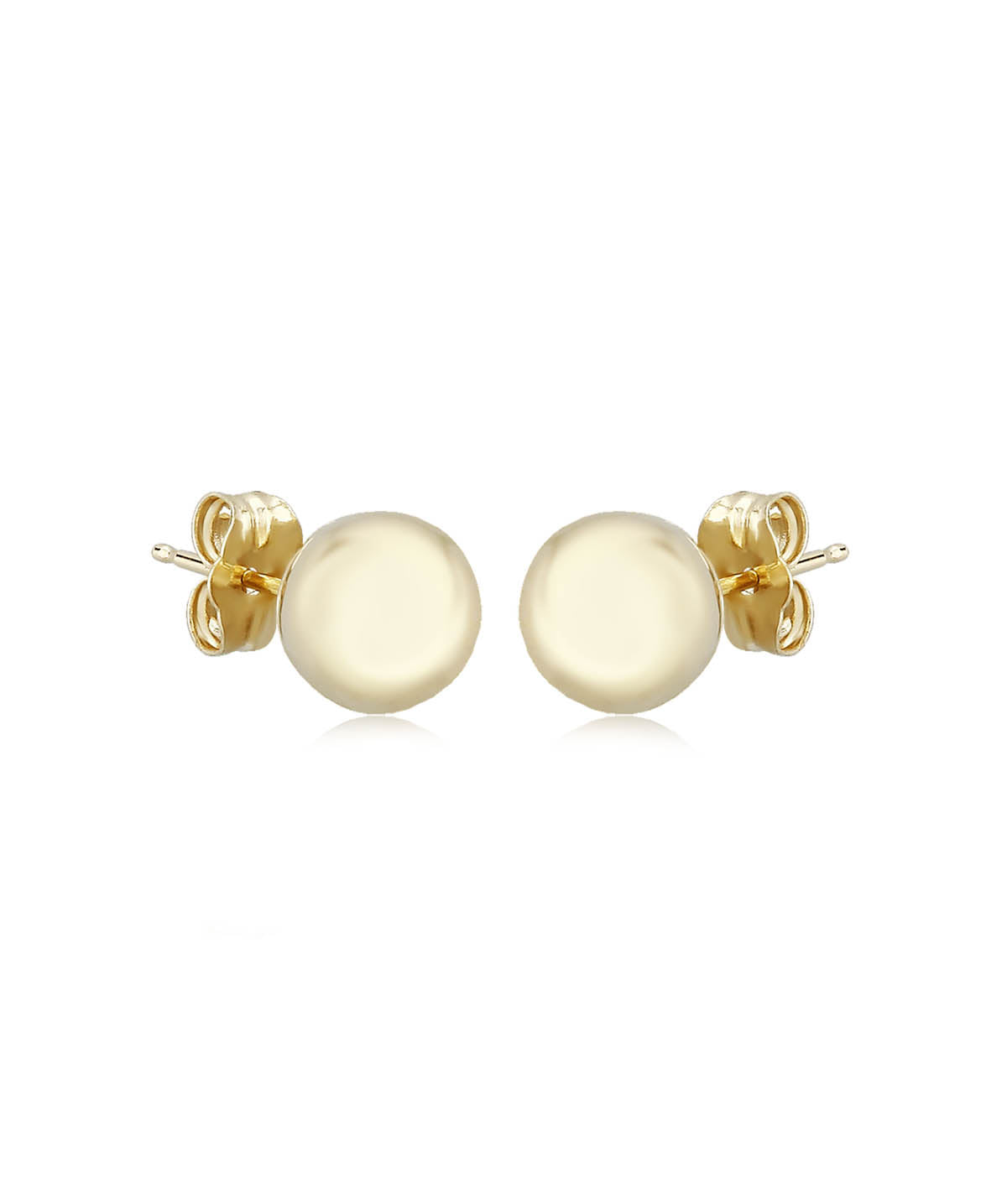 14K Yellow Gold 7mm Ball Stud Earrings