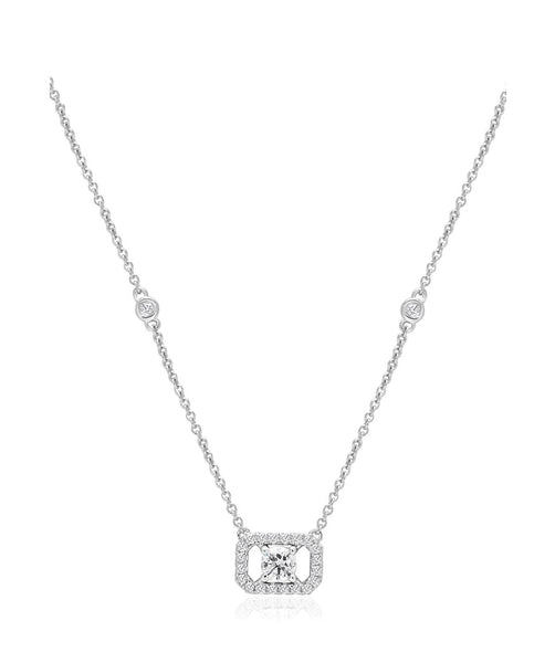 14K White Gold Diamond Pendant Necklace Bellman Jewelers