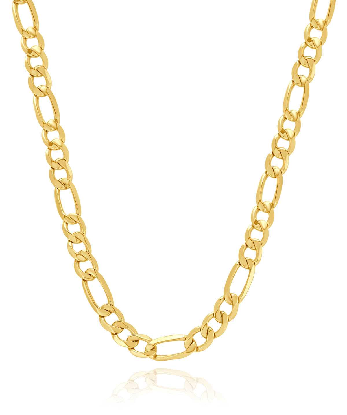 14K Yellow Gold Solid 6mm Figaro Chain 20"