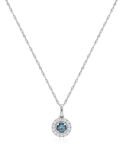 Long 14.5 inch Aquamarine hotsell Necklace