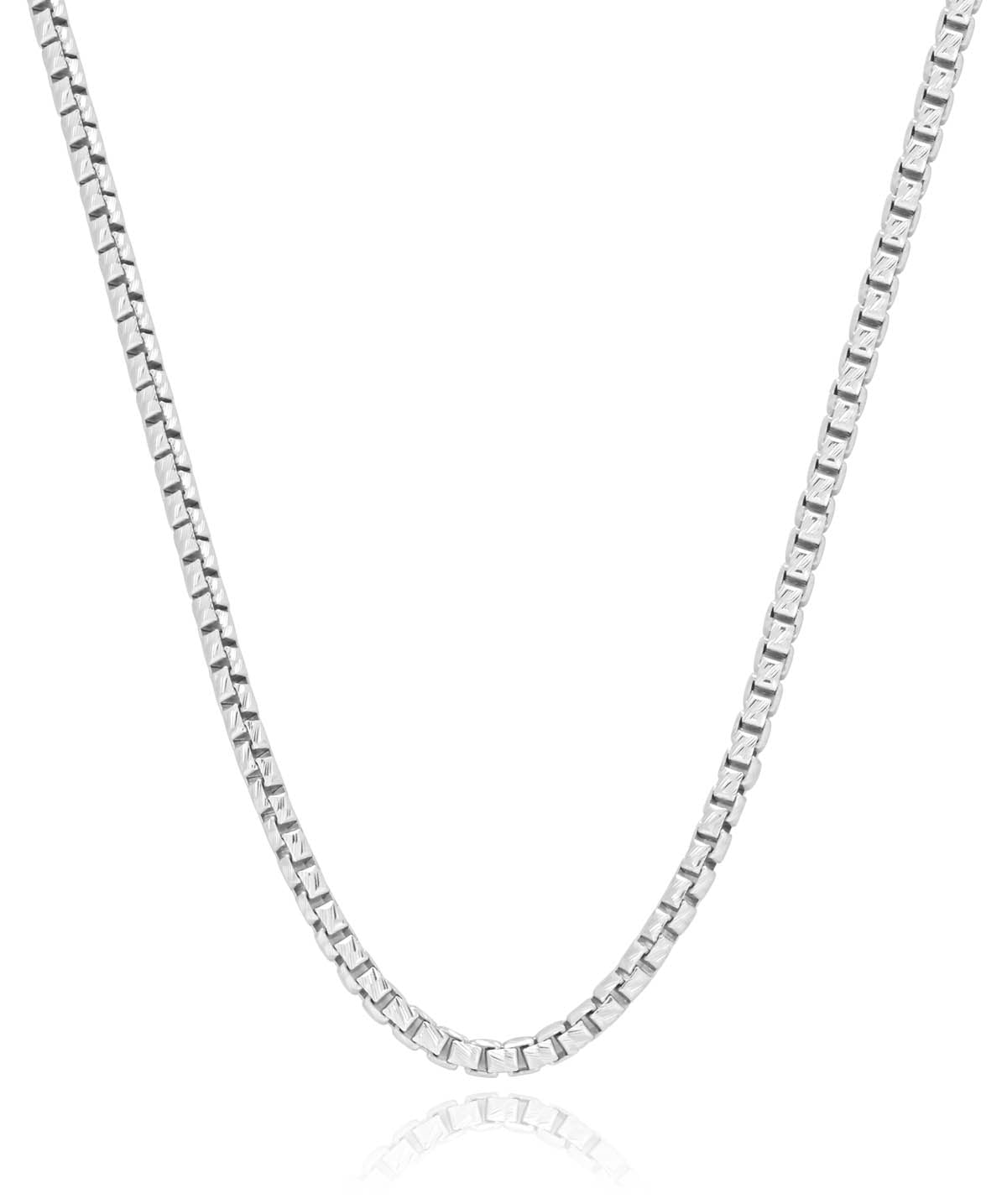 Sterling Silver 3mm Diamond Cut Box Chain