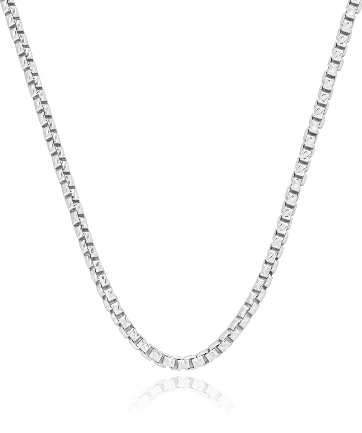 Sterling Silver 3mm Diamond Cut Box Chain