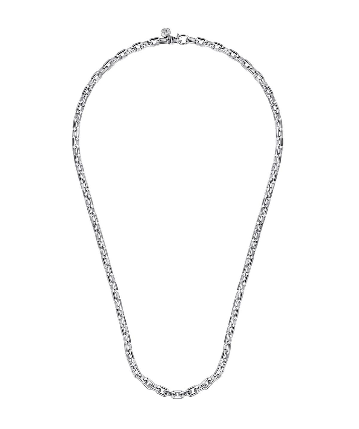22 Inch 925 Sterling Silver Faceted Chain Necklace