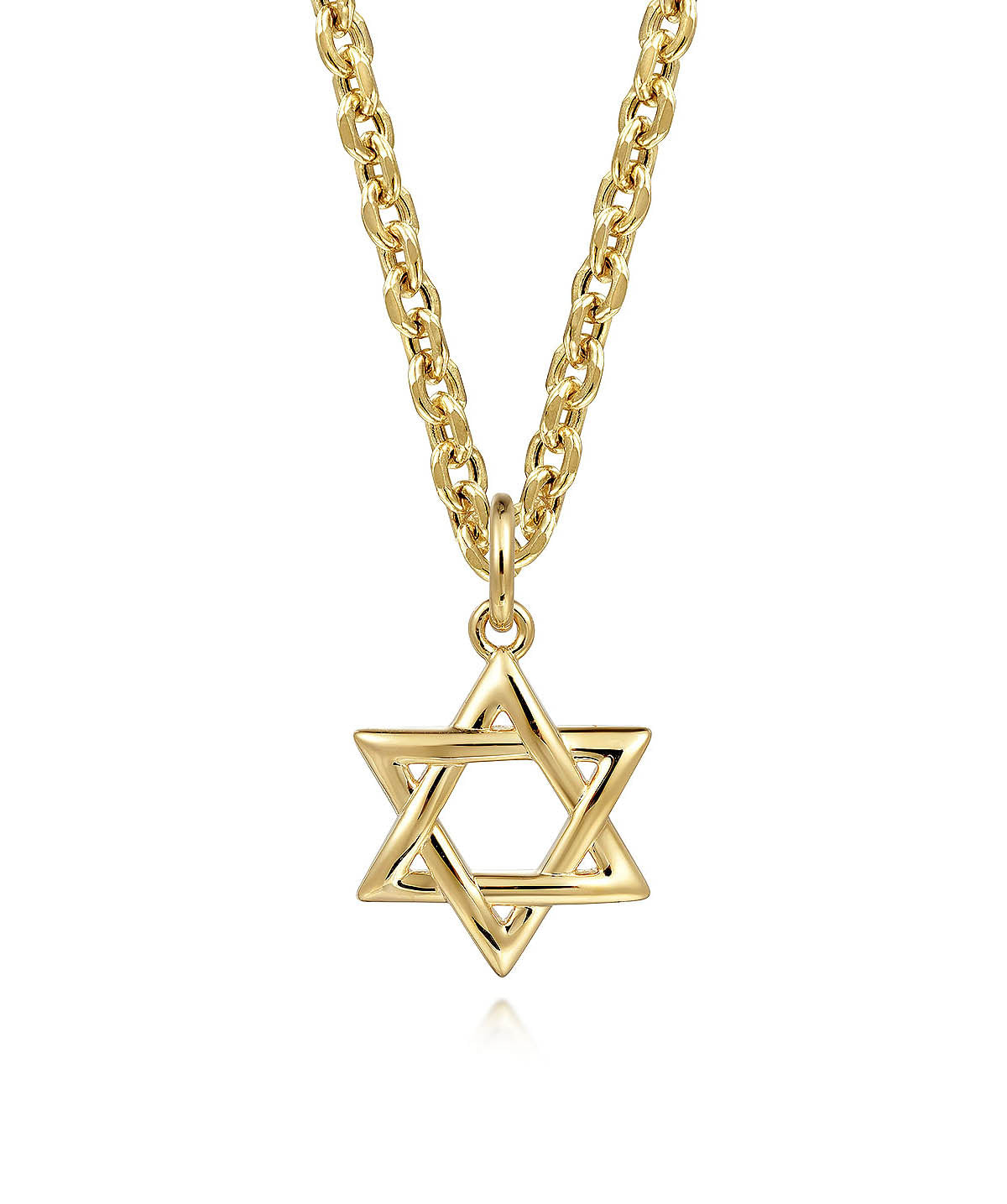 14K Yellow Gold Mini Star of David Pendant