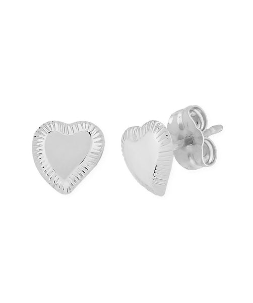 Believer Heart Stud Earrings in Gold main image 1