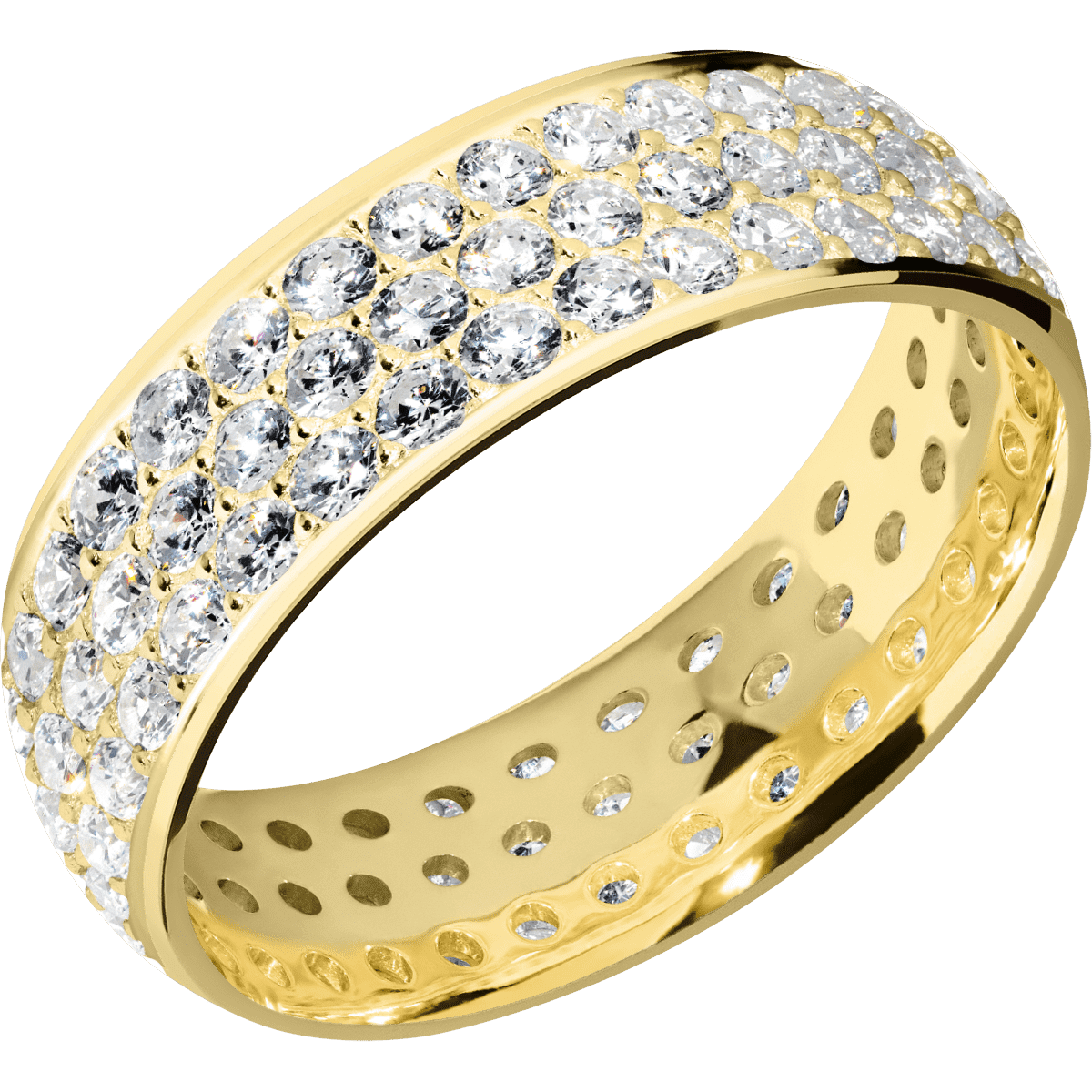 14K Yellow Gold + Polish Finish