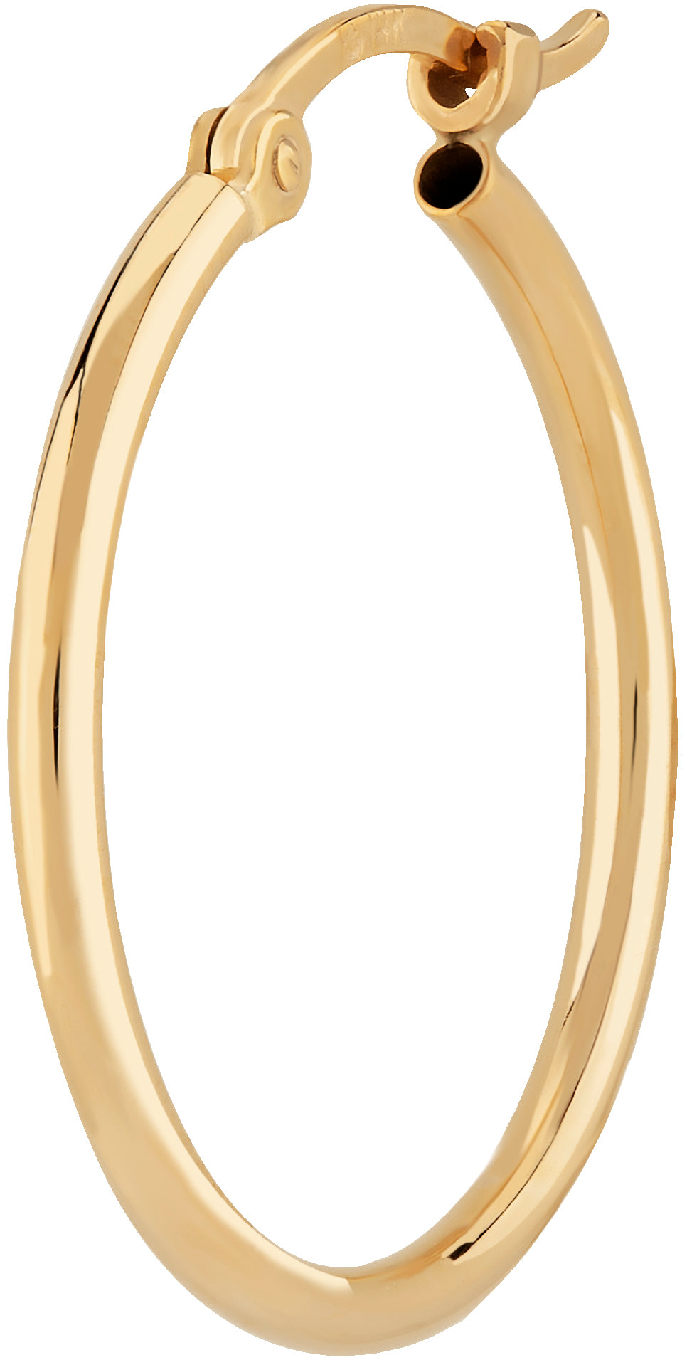 14K Yellow Gold 20mm Hoop Earrings
