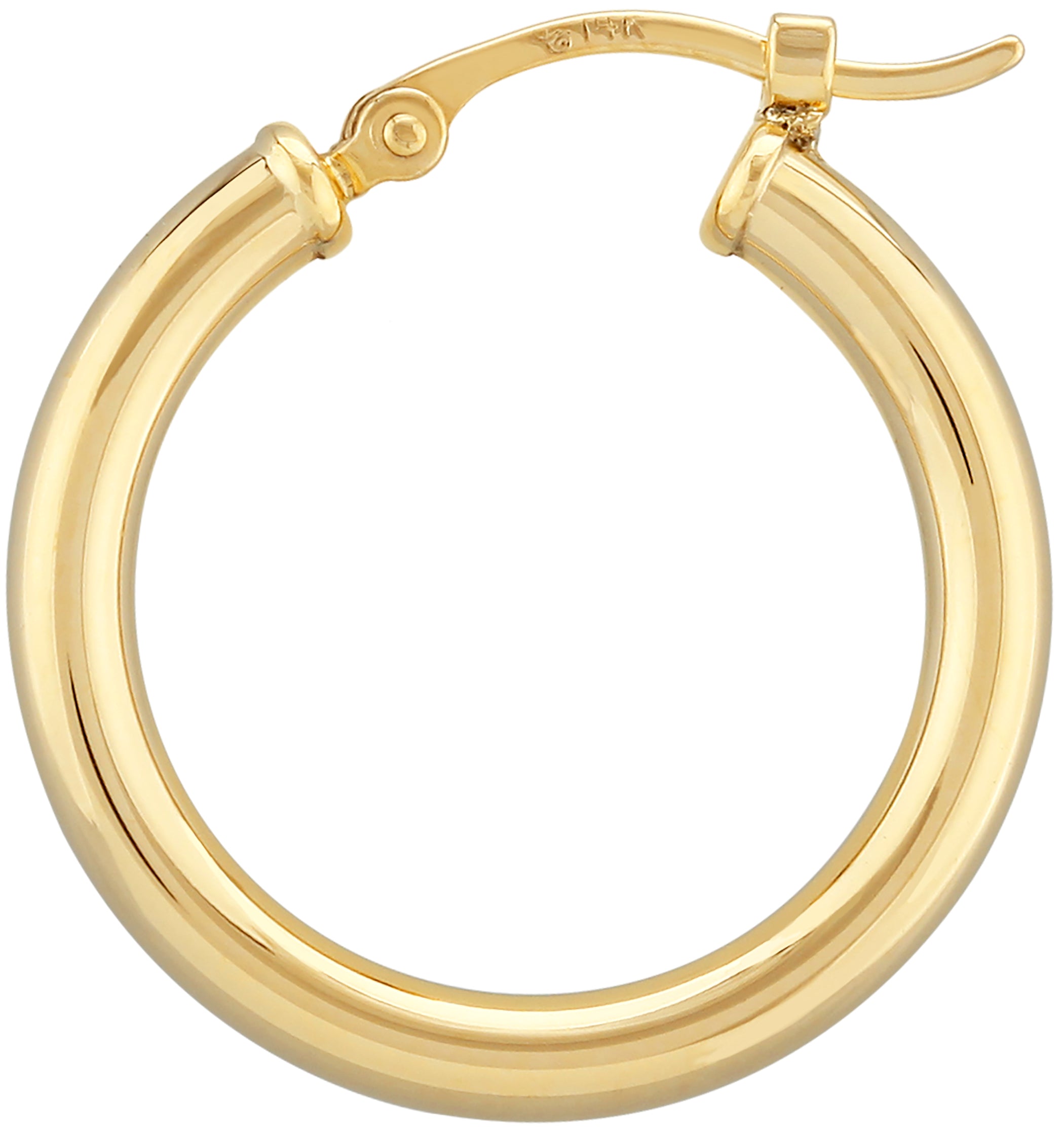 14K Yellow Gold 20mm Hoop Earrings