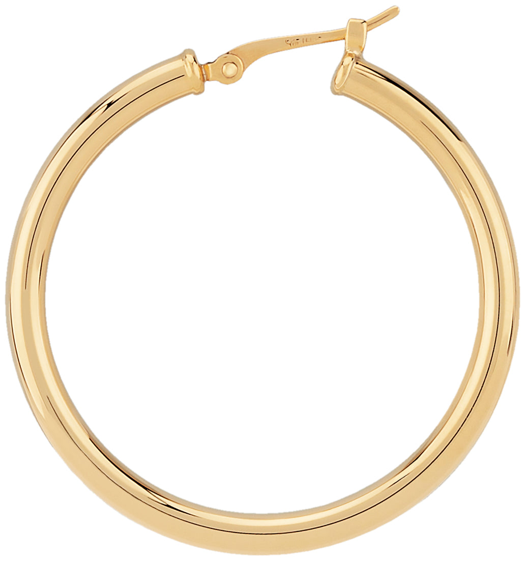 14K Yellow Gold 30MM Hoop Earrings