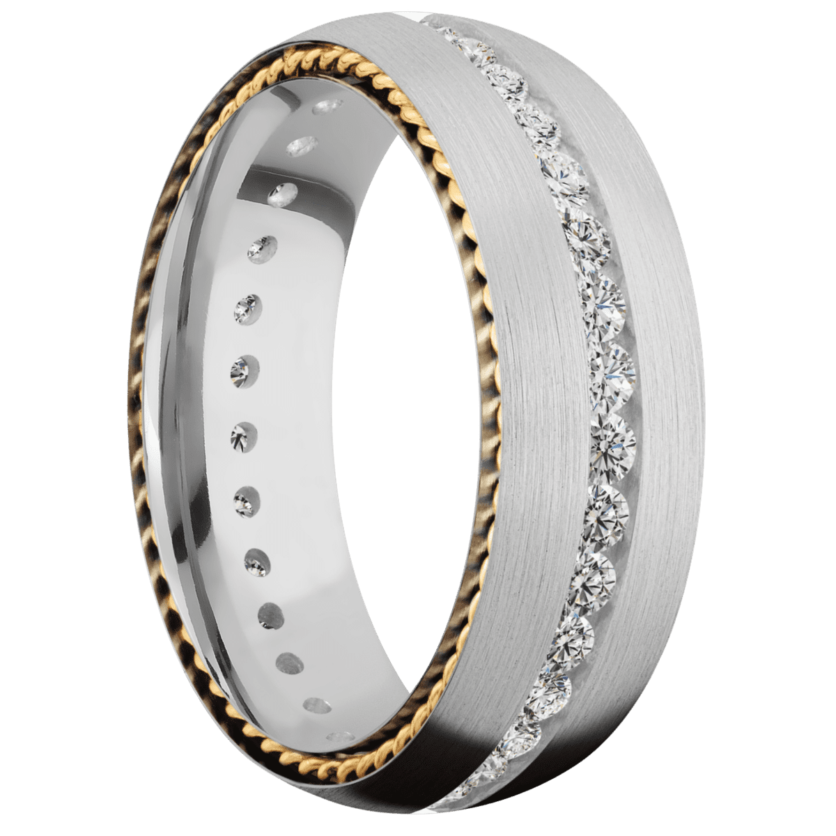 14K White Gold + Satin Finish