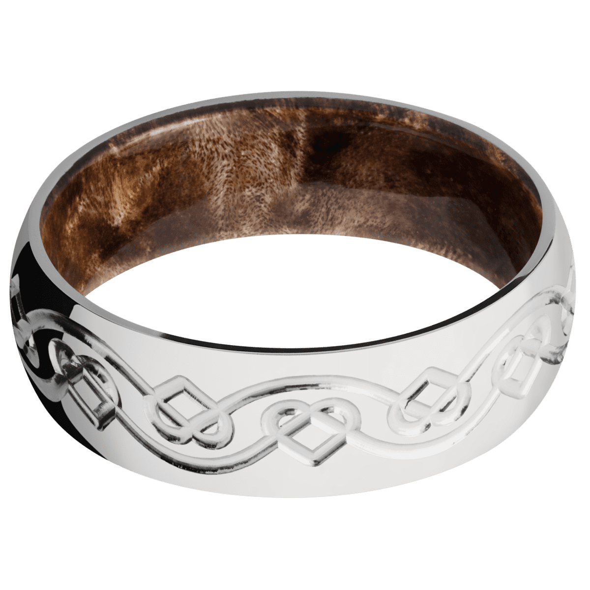 Cobalt Chrome + Polish Finish + Maple Burl