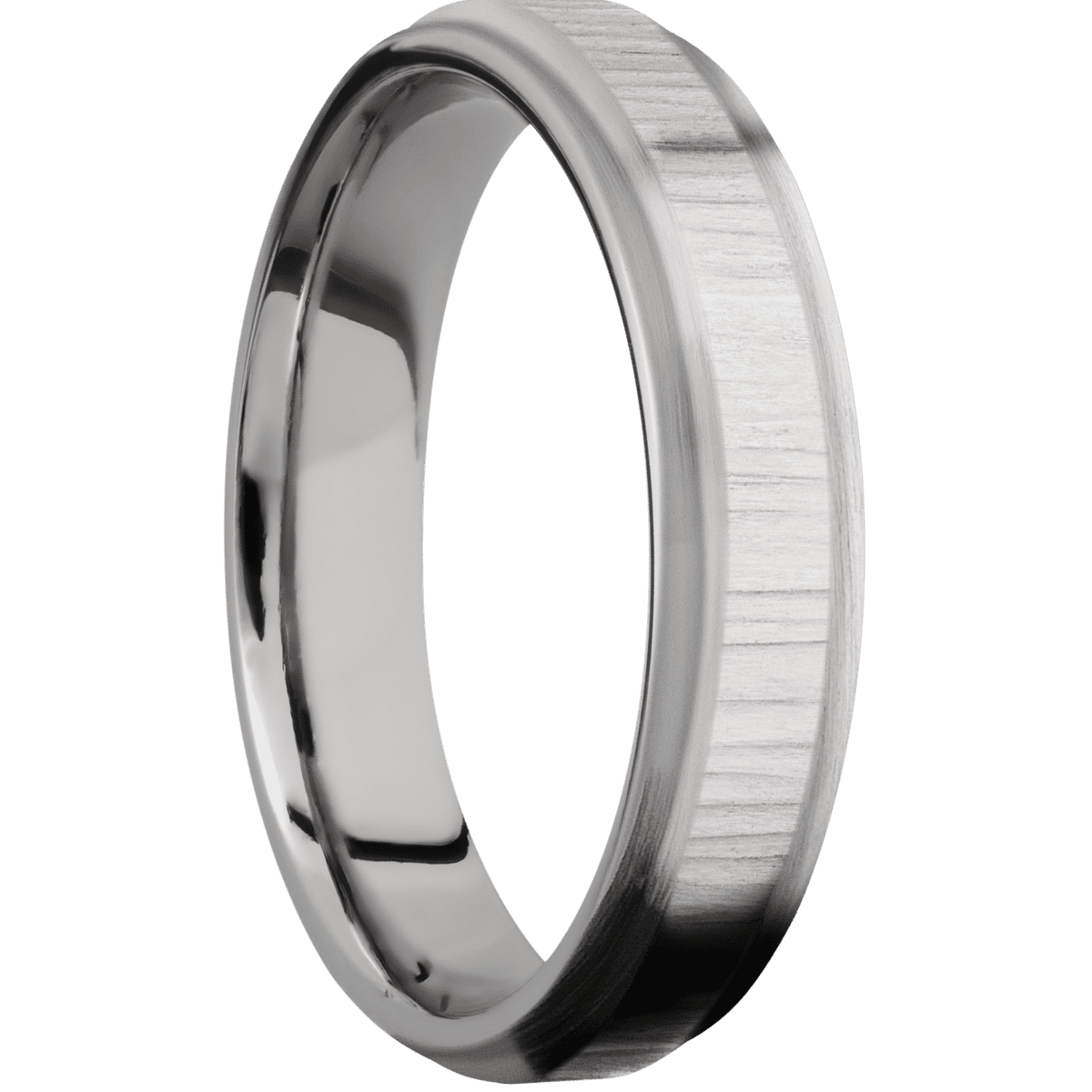 14K White Gold + Treebark1 , Satin Finish