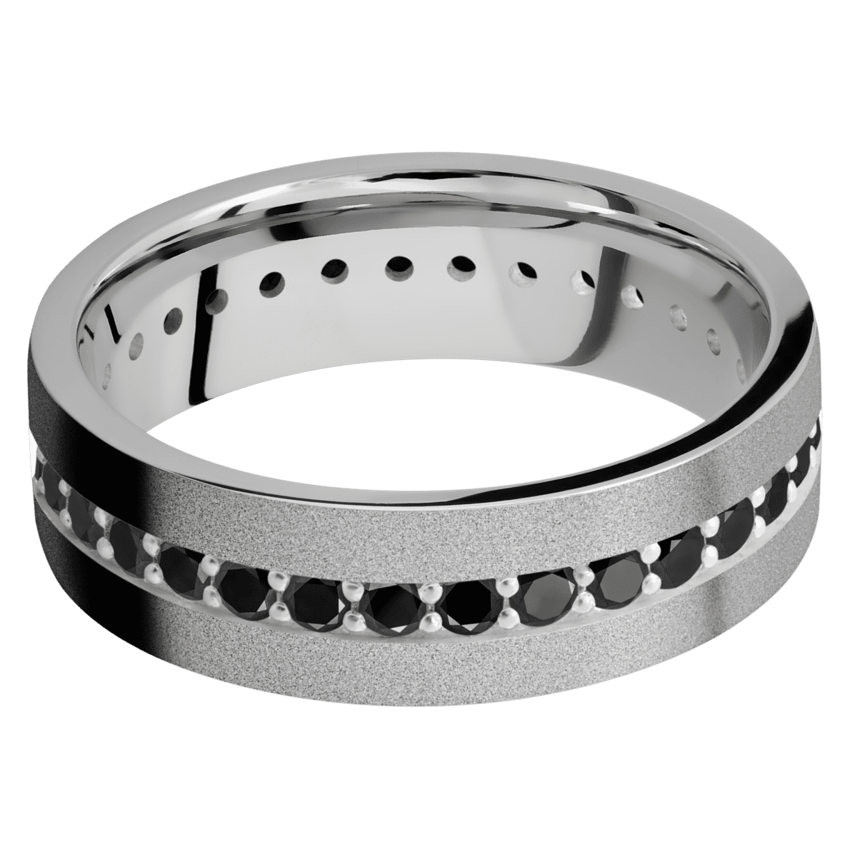 10K White Gold + Sand Finish