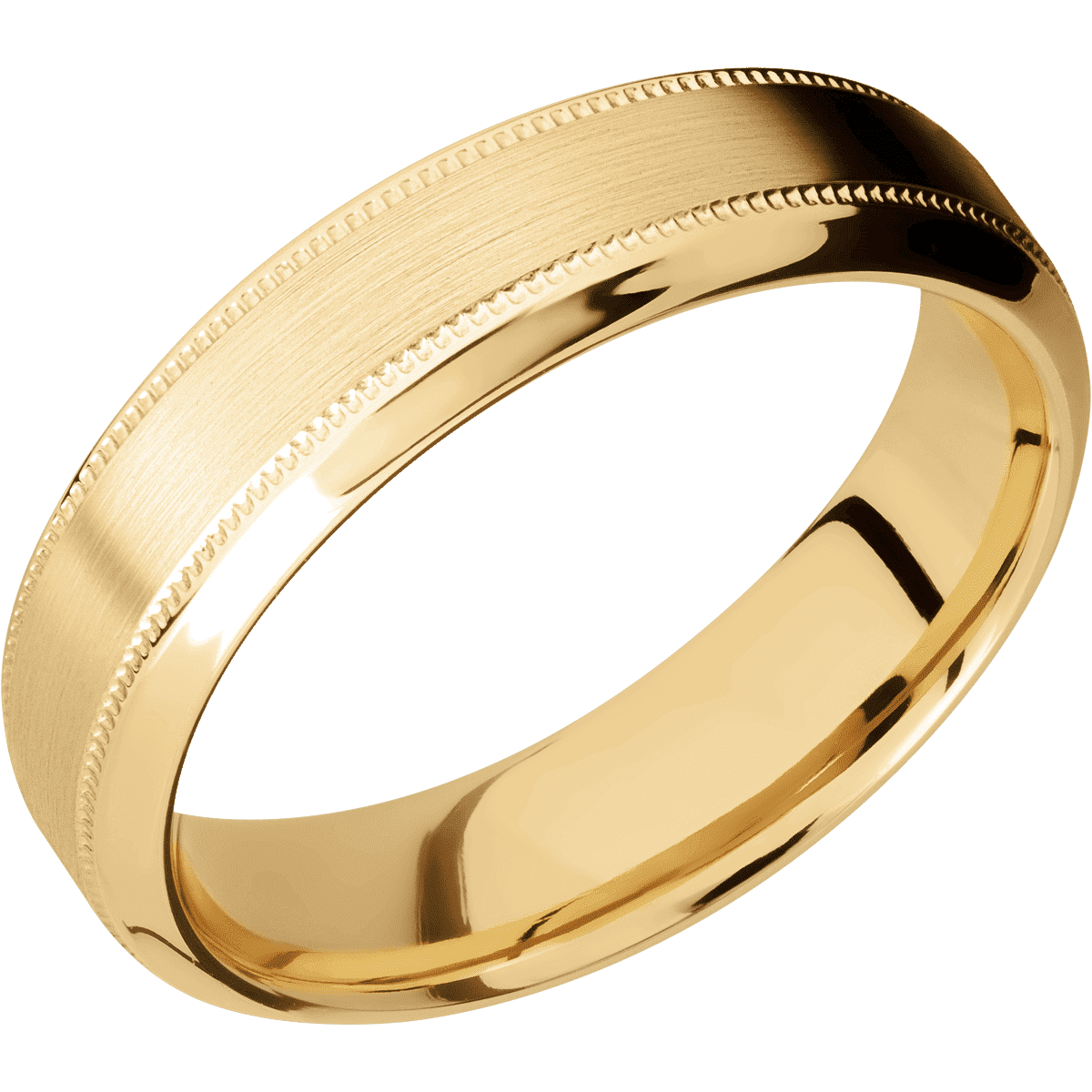 10K Yellow Gold + Satin , Polish Finish