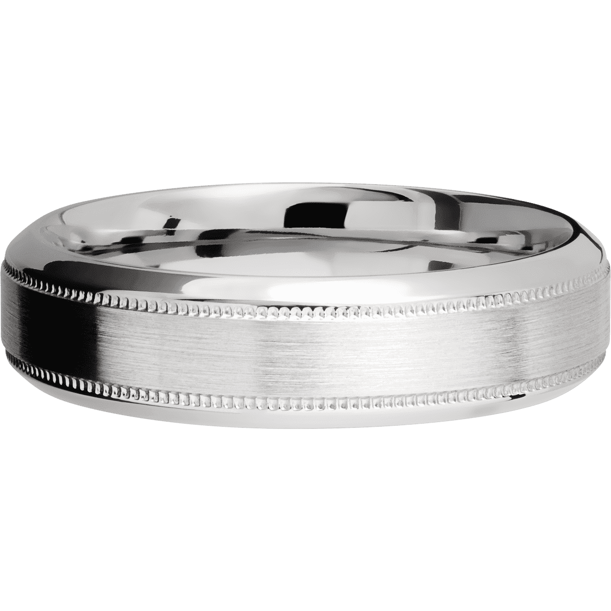 10K White Gold + Satin , Polish Finish