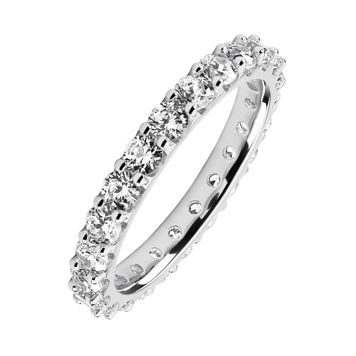 18K White Gold band with 23 Round Lab Grown Diamond (ST) having TCW-1.61