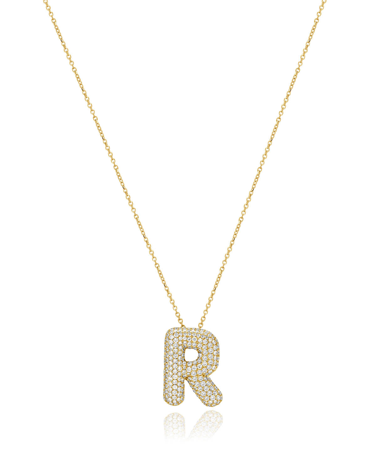 10K Gold Lab Grown Diamond Letter Pendant