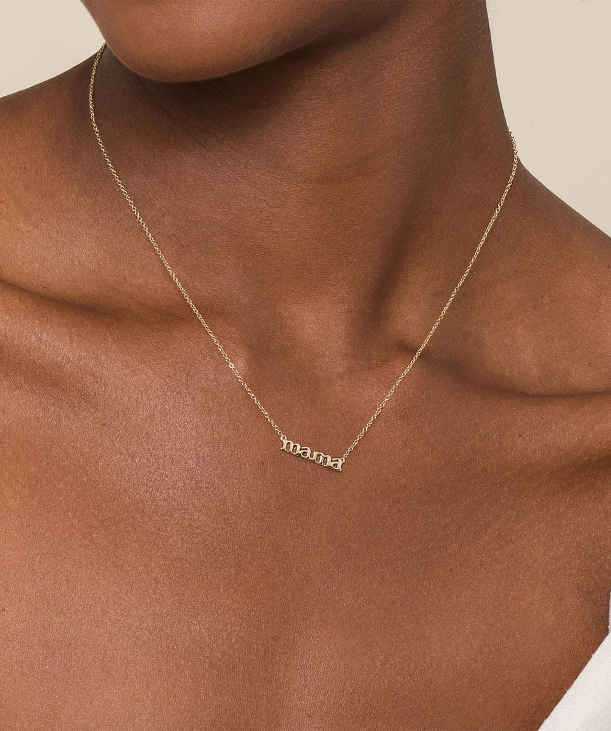 14K Yellow Gold MAMA Necklace
