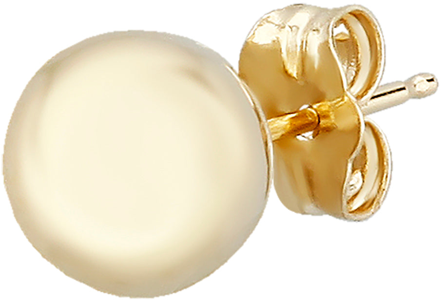 14K Yellow Gold 7MM Ball Stud Earrings