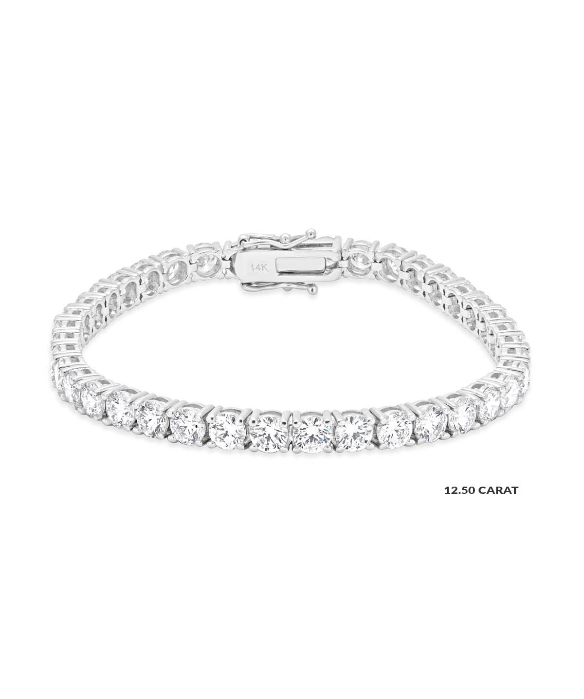 14K White Gold Lab Grown Diamond Tennis Bracelets