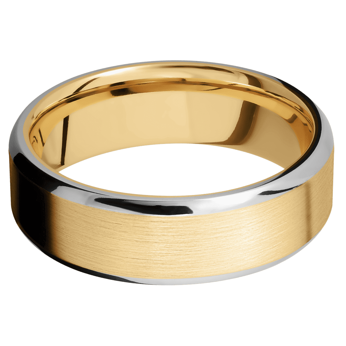 10K Yellow Gold + Satin , Polish Finish