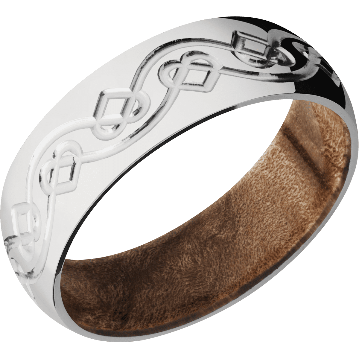 Cobalt Chrome + Polish Finish + Maple Burl