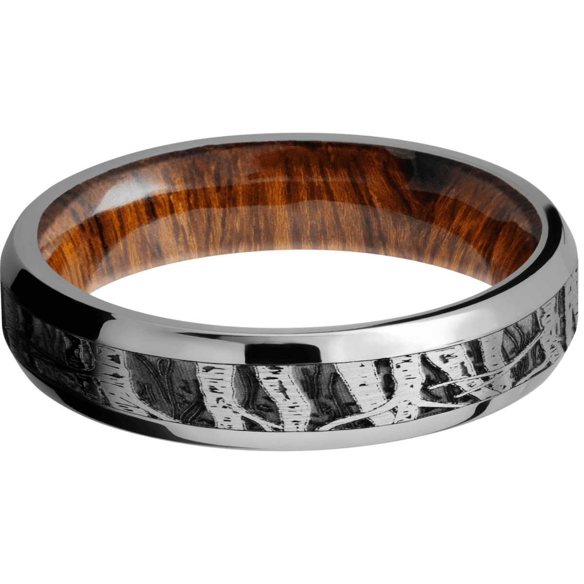 Titanium + Satin , Polish Finish + Desert Iron Wood