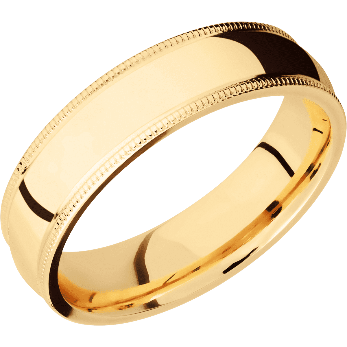 14K Yellow Gold + Polish Finish