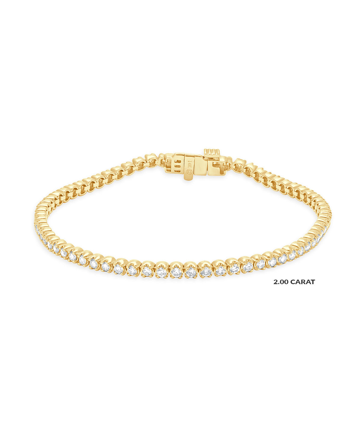 14K Gold Natural Diamond Tennis Bracelets