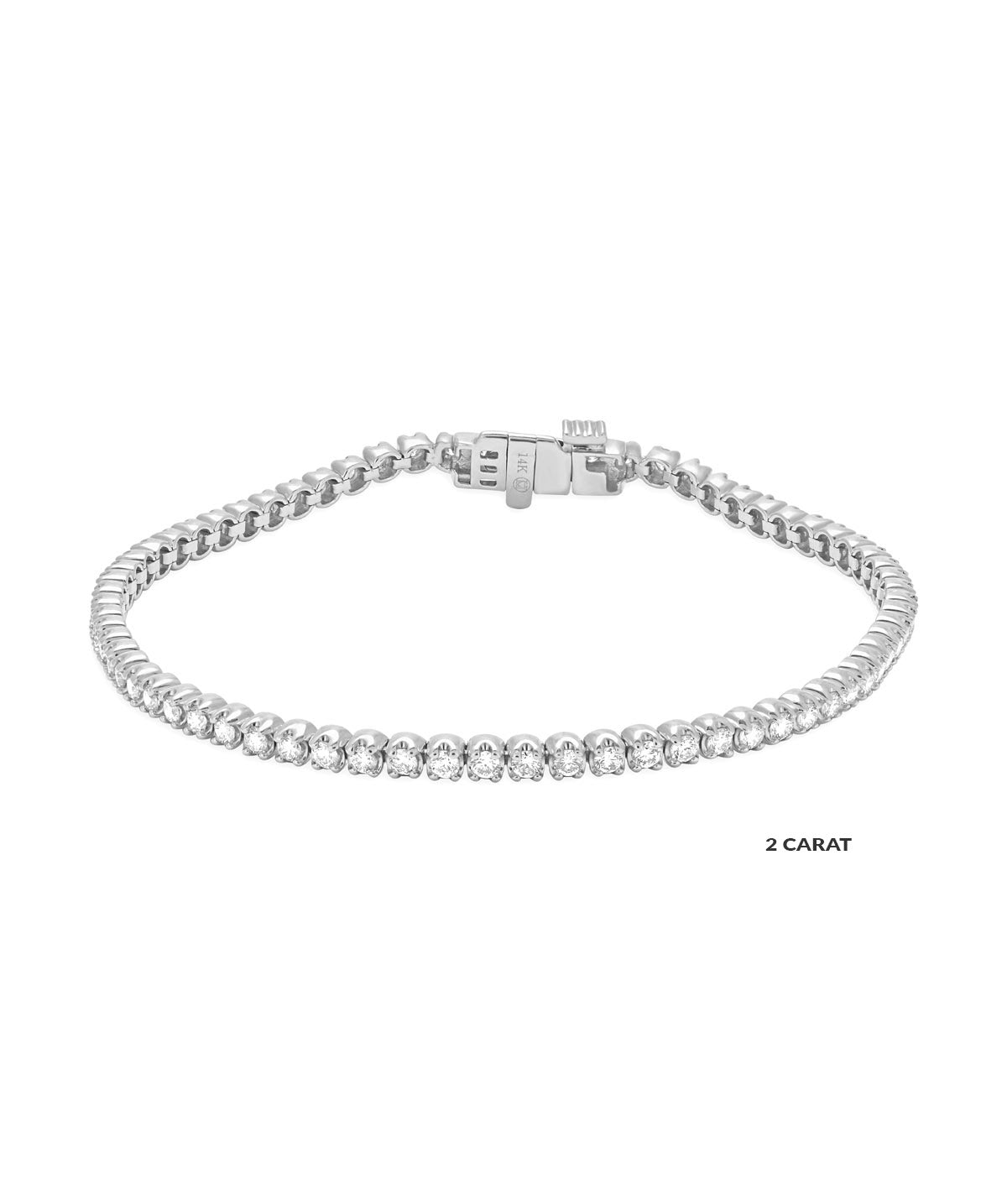 14K White Gold Lab Grown Diamond Tennis Bracelets