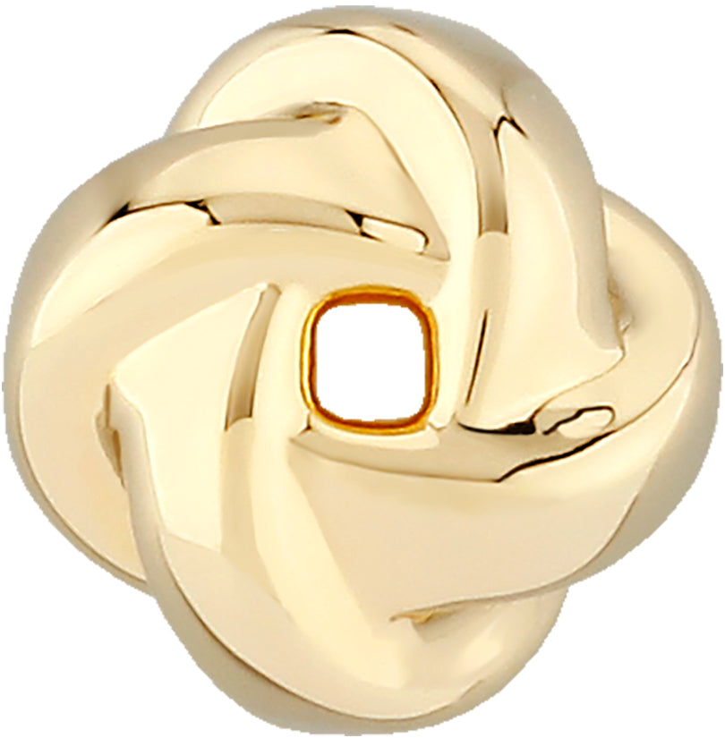 14K Yellow Gold Love Knot Stud Earrings