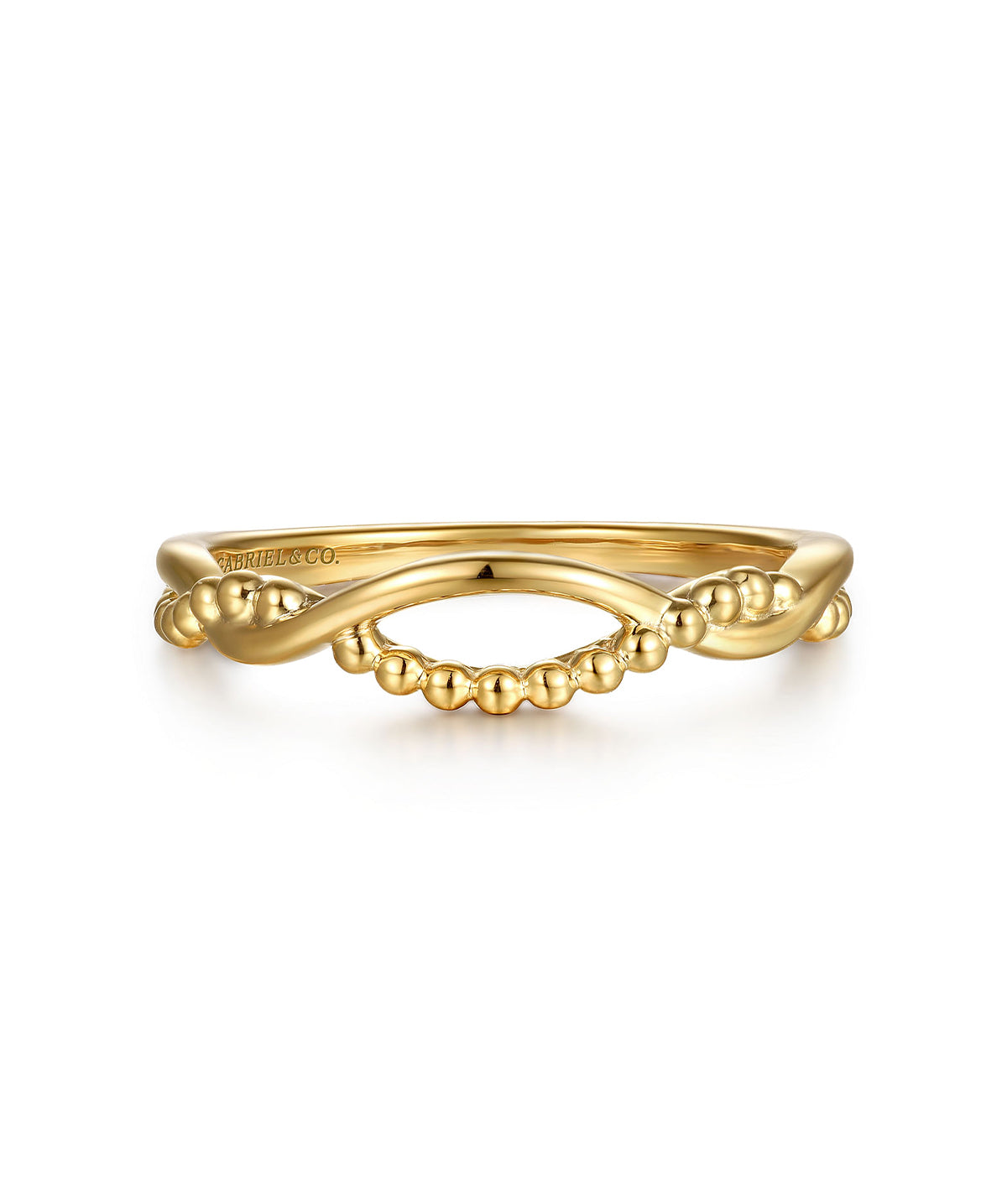 14K Yellow Gold Bujukan Twisted Stackable Ring