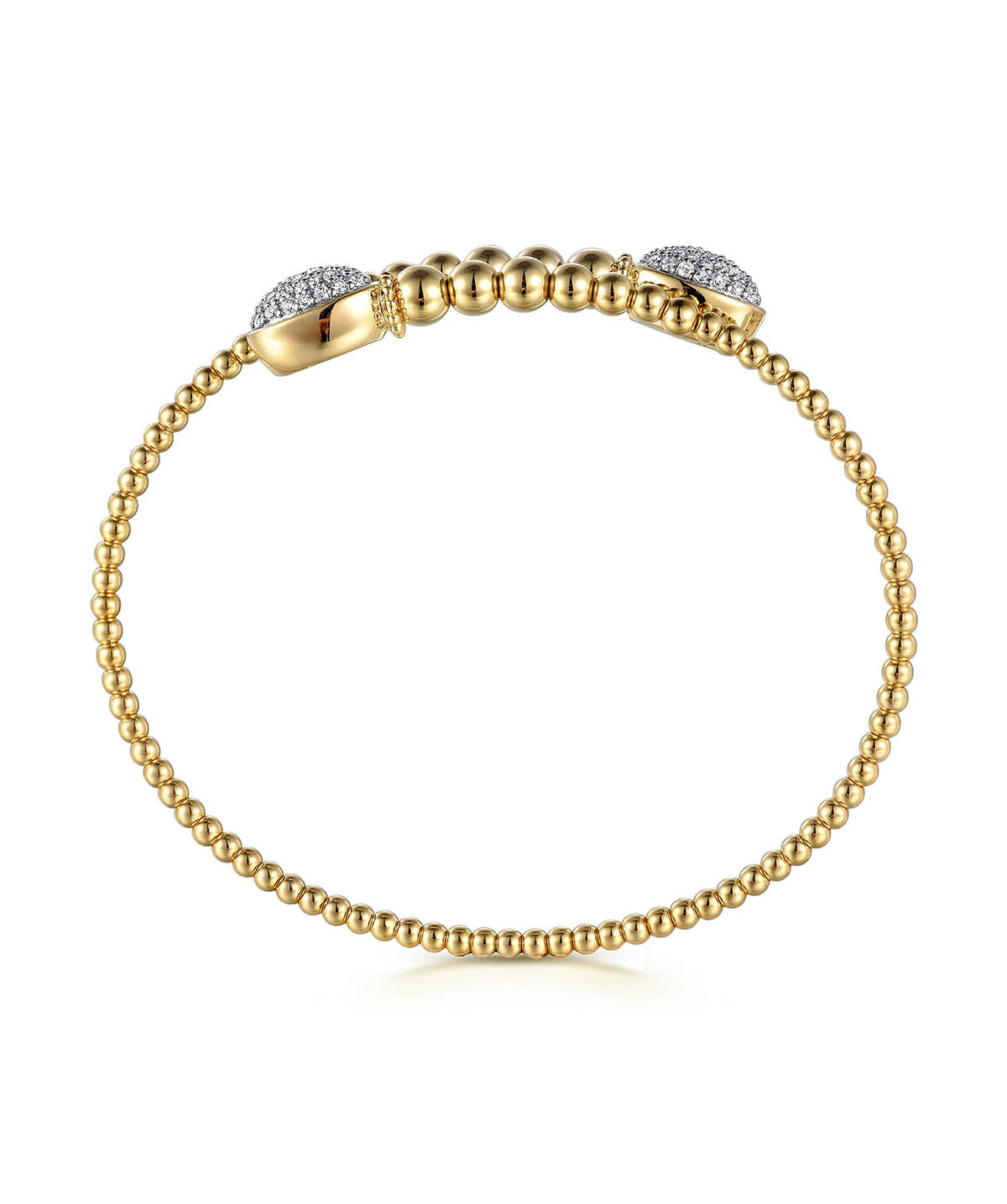 14K Yellow Gold Bujukan Diamond Bangle