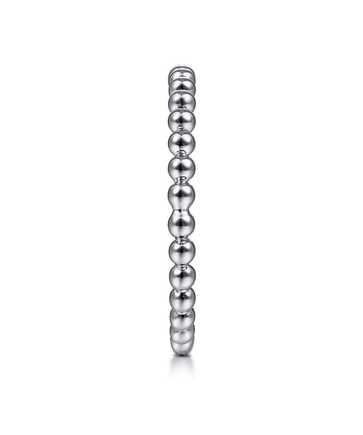 14K White Gold Bujukan Beaded Stackable Ring
