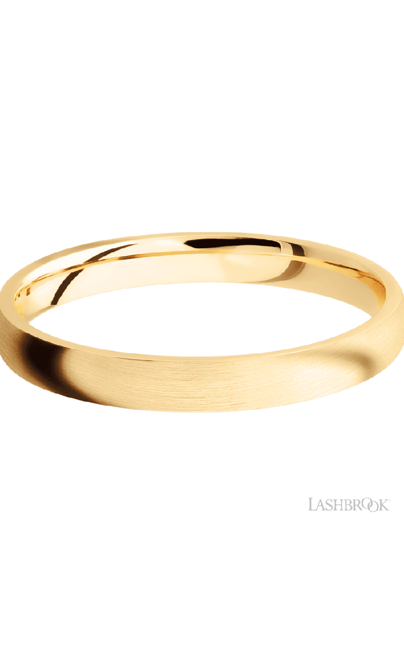3 mm wide Domed 14K Yellow Gold band.