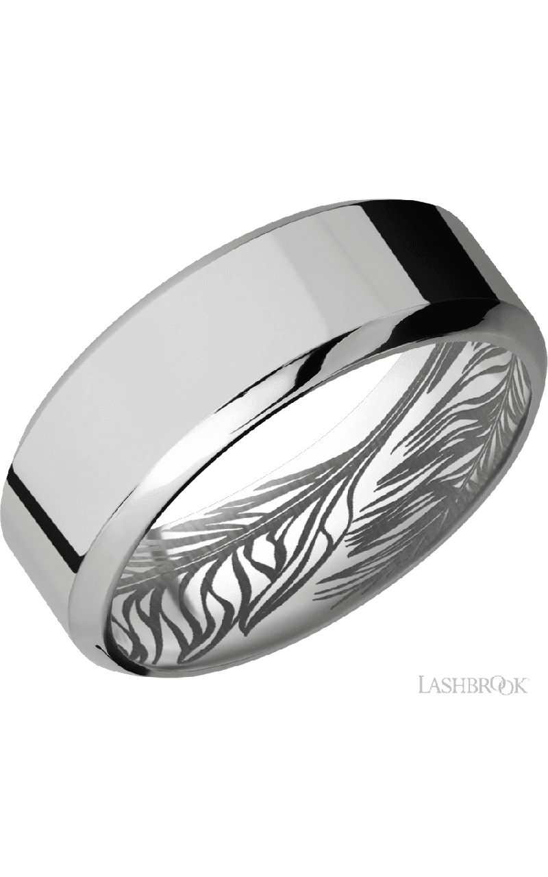 8 mm wide High Bevel Titanium band.