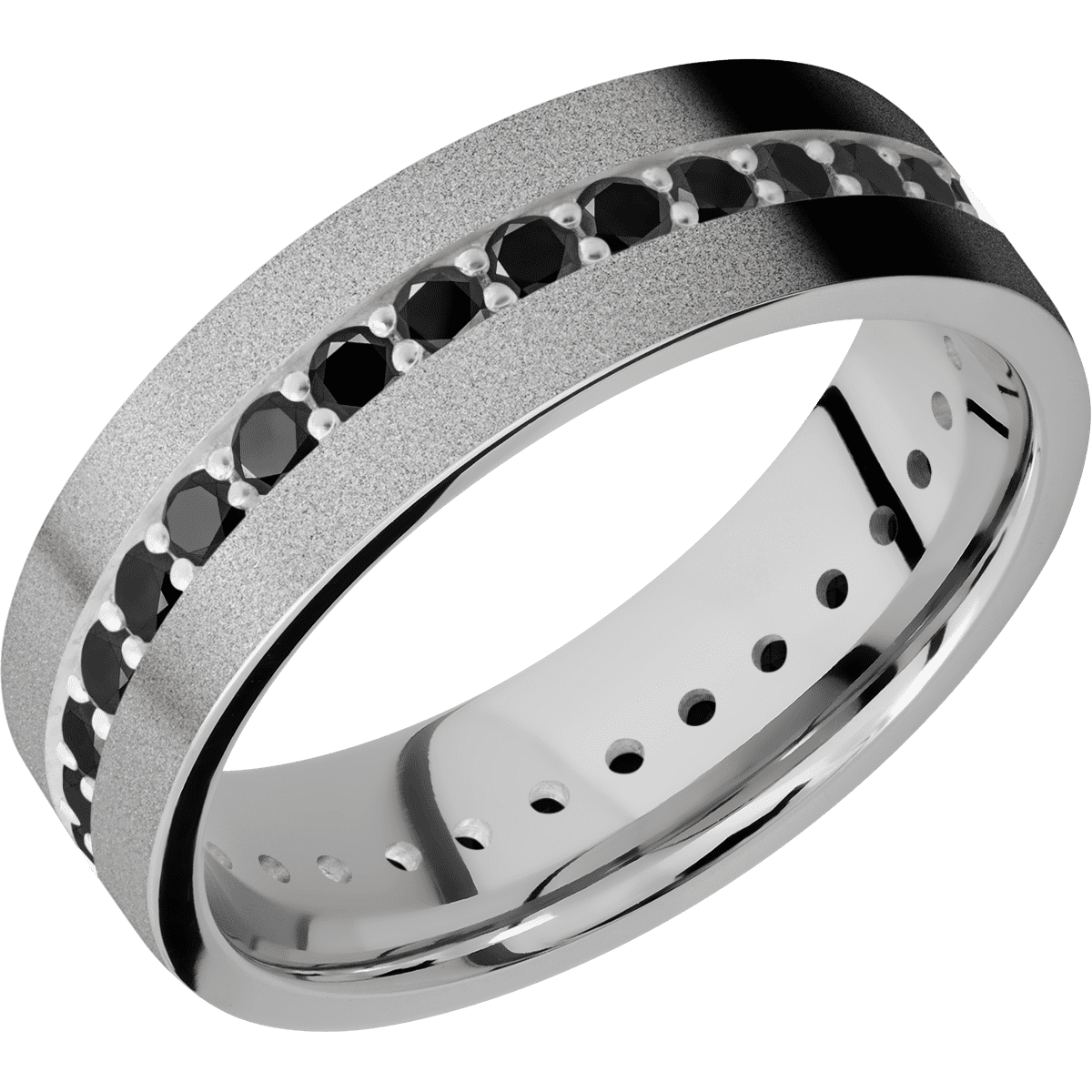 10K White Gold + Sand Finish