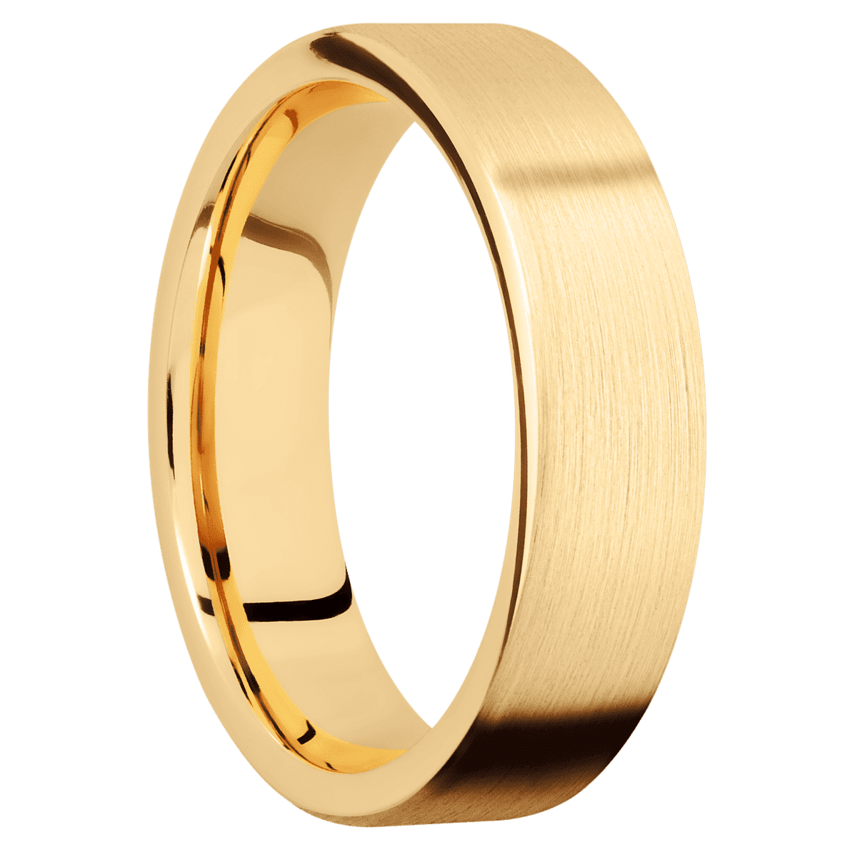 14K Yellow Gold + Satin Finish