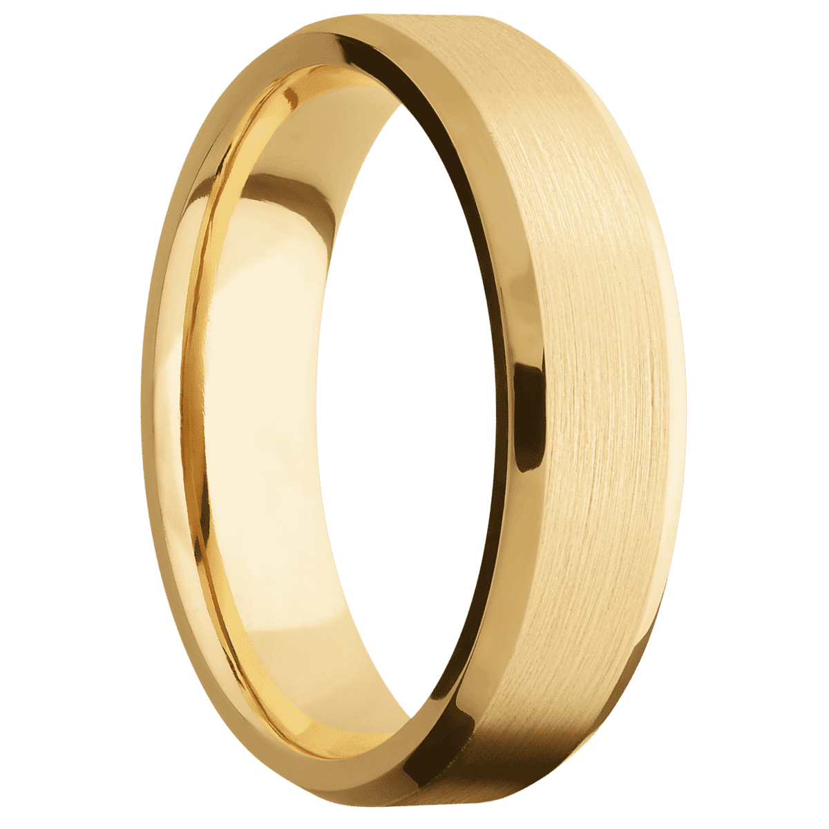 10K Yellow Gold + Satin , Polish Finish