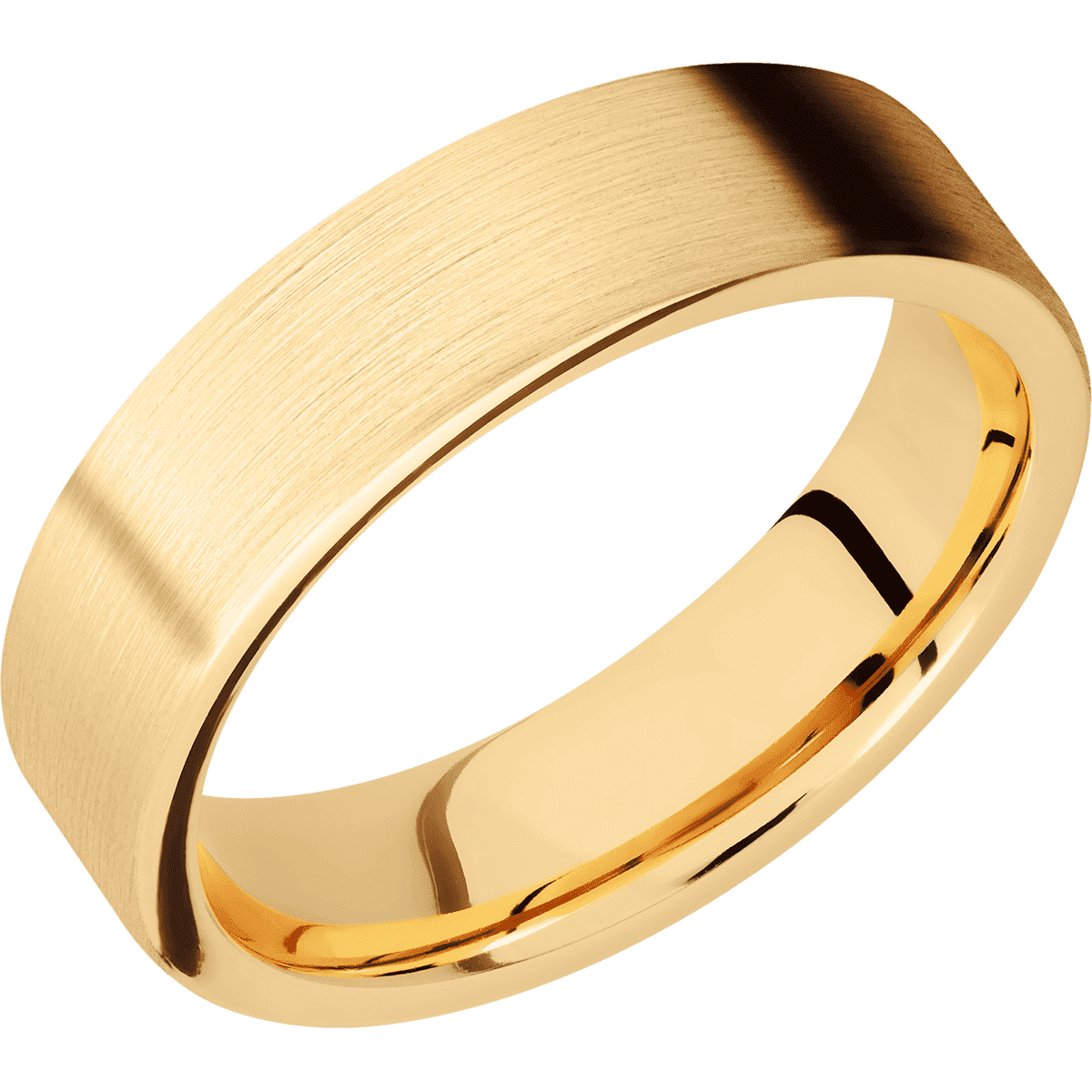 14K Yellow Gold + Satin Finish